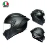 Casco integrale aperto Agv Pista Gprr Ice Blue Casco moto Pista in fibra di carbonio Anti Drop Ride Casco integrale in edizione limitata Chameleon RTFM