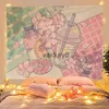 Arazzi Ins Pink Girl Peach Blossom Tapestry Cute Ice Cream Camera Kawaii Room Decor Dormitorio Camera da letto Decorazione Estetica Tessuto Sfondovaiduryd