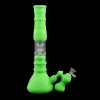 Narguilés bécher en silicone bongs mis à trois couches de filtration tuyau d'eau tube de percolateur bong en verre conduites d'eau avec receveur de glace BJ