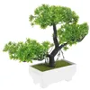 Decorative Flowers Bonsai Tree Simulation Welcome Pine House Plants Fake Decor Plastic Desk Decorations