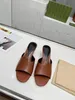 Slippers Classic Flat Sandals Leather Beach Sandals Slippery Sandals Women's Slippers Summer Women's Genuine Leather Large 35-43