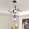 Ljuskrona Post Mordern Chandelier Modern Minimalist Hanging White Lamp Home Decor Matsal Inomhus Living Kitchen Island belysning