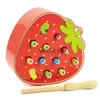 Blocchi Magnete Fragola Cattura Vermi Gioco di Pesca da Tavolo per bambini Catng Magnetico Caterpillar Montessori Giocattoli Educativi Baby Giftvaiduryb