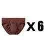 Cuecas 6 Pçs / lote Homens 100 Algodão Briefs Confortável Masculino Respirável Lingerie Calcinhas Plue Tamanho Xl -5XL