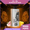 Склад ЕС Puff 10000 Одноразовые Vape Pen Pod Device Puffs 10k Перезаряжаемая электронная сигарета 100% без таможни без налогов