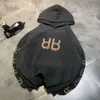 Klasik Gevşek Tasarımcı Hoodie Balencigs Moda Hoodies Hoody Mens Sweaters Yüksek Kaliteli Paris Moda Markası 2023 Yeni El Yapımı Cilalı Çamur Boyalı Kapşonlu