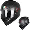 Casco de motocicleta abierto Agv k s de cara completa, casco completo antivaho de doble lente para motocicleta, casco para correr certificado, equipo de casco de motocicleta CVA2