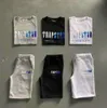 Мужские футболки, комплект футболок Trapstar, спортивный костюм с вышивкой букв и короткими рукавами, плюшевые шорты, Current 1133ess