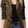 Ternos femininos blazers moda feminina blazer escritório feminino leopardo impressão superior plus size barato atacado botão jaqueta terno fino fino ajuste primavera verão l240118