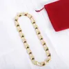 Ketten Neue Goldniet Halskette für Frauen Herren Edelstahlkette Mode Luxus Trendy Fairy V Schmuck Hohe Qualität Klassisches Halsband