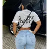 Designers Womens T-shirt Short Sleeve Summer Exposed Navel Tee Shirt Slim Fit Fashion Sexy Half Open Neck Cardigan Tops