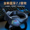 Trådlös Bluetooth -headset för eSports -spel 7.1 Brusreducering med mikrofon 2,4 g ultra lång standby -dator och mobiltelefon