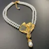 Collier en alliage de perles et strass de Style médiéval, broches, boucles d'oreilles, bijoux de luxe exquis pour fête de mariage pour femmes