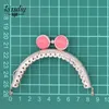 10 PCSLOT 85 cm Semicircle Silver Lace Flat Bead Metal Purse Frame Kiss Clasp Bag Tillbehör 240117