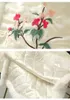 여성용 조끼 2024 여성용 겨울 옷 패딩 퀼트 조끼 자수면 재킷 중국어 모방 모피 스트림 치즈 삼 양관.