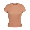 Damen T-Shirt Damen T-Shirts Skims Top T-Shirt Kurzarm Stretch Slim Round Neck Base Drop Delivery Bekleidung Damenbekleidung Wom Dherx