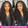 Kinky Curly Human Hair Peruki Lace Frontal 13x4 HD koronkowa peruka przednia Pre Stucked 4x4 Lace Closure Peruka Remy ludzkie włosy