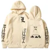 Mannen Dames Hoodies Jas Hip Hop Death Note Print Hoodie Harajuku Gothic Kpop Capuchon Zwart Hoodied y2k Kleding Tops 240117