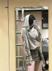 Landmine style Y2K subculture hoodie for women's spring and autumn INS design sense niche short top