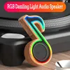 Speakers Wireless Speaker Bluetoothcompatible Musical Note Speaker Portable Speaker 3W Powerful Outdoor TF Card With RGB Light