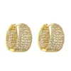 Brincos de garanhão Mulheres Earstuds banhados com gota de ouro 18k Cristal Zircon Earclip Clássico Moda Jóias Casal Presente