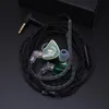 Écouteurs Tangzu Wan Er Sg Jade Green Hifi L Plug Inear Earbud 10mm Dynamic Driver Ecouteur 0.78mm 2pin Câble échangeable avec microphone