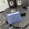 SIGNATURE CARD CASE New Women Passport Holder Luxury Coin Purse Fashion Mini Wallet Credit Card Holder Long Wallet Ultra-thin Money Clip Compact Blue