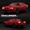 Voiture électrique/RC 1 32 Dodge Challenger Hellcat Redeye Alliage Muscle Car Modèle Son et Lumière Jouet pour Enfants Objets de Collection Cadeau d'anniversaire L231223