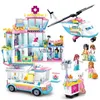 BLOCKS City Friends Health Examination Vehicle Medical Center Helicopter Building Blocks Figurer Bricks Classic Friends Toys For GirlsVaiduryb