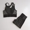 Conjunto de 2 peças de secagem rápida para academia, roupas de treino femininas, sutiã esportivo + shorts de fitness sem costura, roupas esportivas para academia, conjunto atlético de ioga, alta s