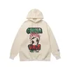 Hoodie designer hoodies tröjor hiphop förtjockad athleisure handmålade fickor kvinnors tröjor långärmade high street tryckta toppar vit räv hoodie