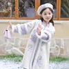 baby meisje 2024 rok Hanfu voor meisjes, Tang-kostuum, groeten, winterstijl kinderoude stijl, pluche en verdikte superfee