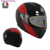 Capacete de motocicleta Agv aberto de rosto inteiro Capacete leve de fibra de carbono para homens e mulheres que montam capacete de motocicleta antiembaçante para todas as estações Universal I9DK