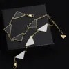 4colors moda kobiety bransoletki P Trójkąt złota sier projektanci urok bransoletka do zaręczynowej biżuterii ślubnej bez pudełka