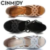 CINMIDY Platform Latin Dance Shoes Tango High Heel Dance Shoes Ballroom Dancing Shoes For Girls Party Shoes Women's Sneakers 240117