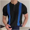 Homens polos mens camisa de verão manga curta negócio t 65% algodão de alta qualidade streetwear casual malha gota entrega vestuário masculino clo dhsr5