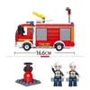 BLOCKS CITY Fire Fighting Truck Car Vehicle Police Firemen Figures Hero Building Blocks Bricks Assemble Ldren Toys GiftvaiduryB