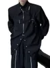 Y2k All Black Frühling Luxus Mode Lose Shirt Casual Jacke Männer Langarm Allmatch Boutique Kleidung Einfachen Stil 240117