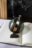 Relógios de mesa de mesa Relógio de mesa retrô de metal Relógio pequeno criativo americano retrô relógio de cobre puro decoração de sala de estar reloj de mesa YQ240118