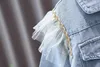 Autumn Girl Jacket Denim Jacket Lace Bow Girl Jacket Children's Jacket Birthday Present Girl Denim Children's Jacket 240118