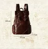 10A+ High quality bags Top Handmade Leather Vegetable Tanned Travel Cowhide Trendy Backpack Men's Bag Fashion Layer Trend Genuine