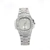 Reloj para hombre, gran oferta, relojes de diamantes cuadrados completos de lujo de alta calidad para hombre, relojes de pulsera con calendario, marca superior, regalo de lujo