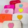 Bolsas de cosméticos Bolsa de almacenamiento de viaje de nailon Parche de corazón Neceser Organizador Día de San Valentín Boda Fiesta de cumpleaños Regalo del equipo