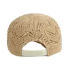 Ball Caps Summer Men Women Hollow Breathable Baseball Knitted Mesh Cap Solid Color Fashion Sports Snapback Hat Bone Sombrero