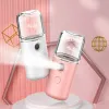 Portable Nano Hydrating Sprayer Beauty Face Humidifier Mini Rechargeable Cold Spray Mist Maker Fogger Humidifier Macaron Alcohol Sprayer LL