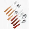 Ensembles de vaisselle 304 couteau en acier inoxydable fourchette cuillère ensemble de quatre pièces pour une expérience culinaire complète