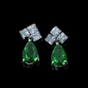 Stud marque véritable luxe vrais bijoux version coréenne Zircon boucles d'oreilles simple féminité goutte d'eau sens net rouge 925 argent aiguille e J240118