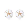 Dangle Earrings Retro Round Alloy Starfish