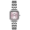 Kvinnors höga utseende Level Simple Exquisite Square Steel Band Luxury Waterproof Quartz Watch