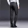 High Quality Men Suit Pants Smart Casual Office Trousers Business For Wedding Party Dress Mens Stripe 240117